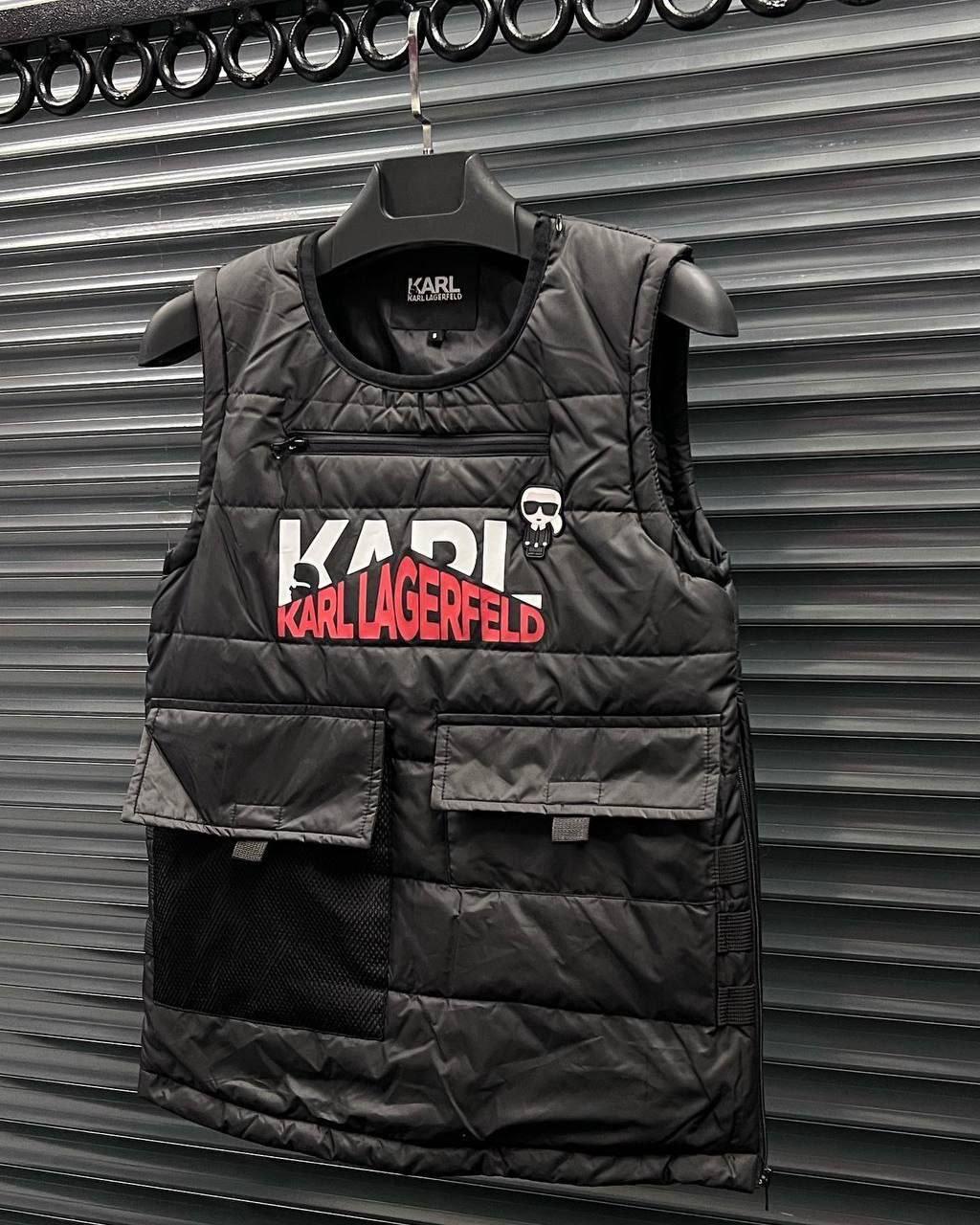 Чоловічий жилет Karl Lagerfeld CK5388 чорний XS, S, фото 1
