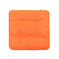 Подушка на стул кресло, табурет, садовое кресло 40x40x8 оранжевая