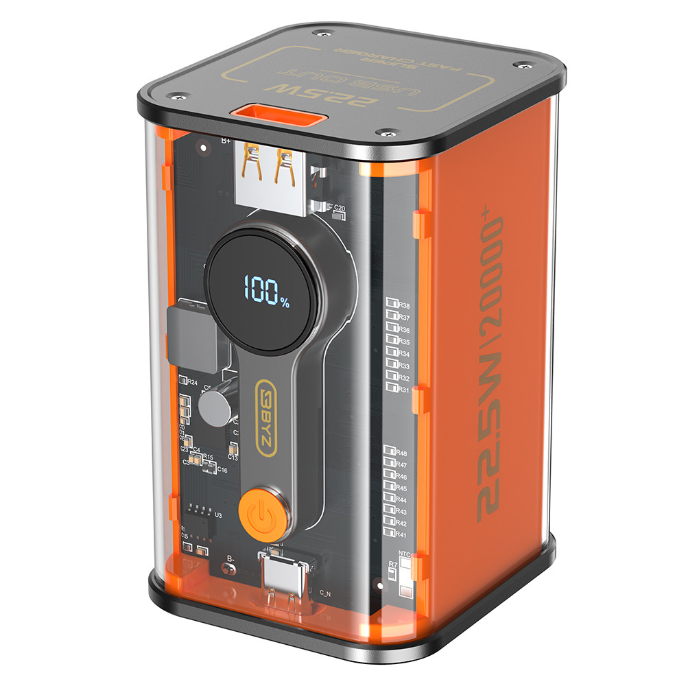 УМБ Power Bank (зовнішній акумулятор) BYZ W90 20000 мАг 22.5 Вт Помаранчевий (BYZ-W90-O)