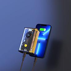 УМБ Power Bank (зовнішній акумулятор) BYZ W89 10000 мАг 22.5 Вт Жовтий (BYZ-W89-Y), фото 4