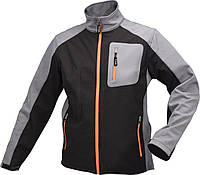 Куртка робоча SOFTSHELL YATO розмір XXL, чорно-сіра, 3 кишені, 96% поліестер і 4% спандекс [10]
