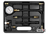 Компресометр вприску палива у двигунах YATO: 0-0.7 МПа, зі спорядженням, 9 шт + кейс [10]