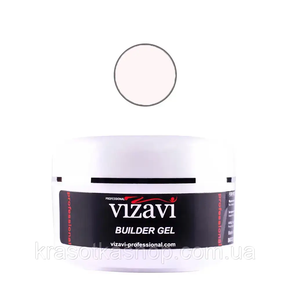 Гель для нарощування AG-08 Vizavi 15мл пастельно-рожевий