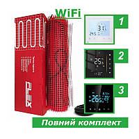 0,5 м² - Теплый пол под плитку Flex EHM-175 нагревательный мат 87,5W + программируемый c WiFi терморегулятор