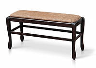 Банкетка деревянная прямоугольной формы в прихожую Сиеста большая Микс мебель, цвет темный орех