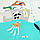 Дитячий розвиваючий двосторонній складний термокилимок ігровий  Звірі на морі та Дорога знань 200х180x1 см з сумкою (8965), фото 3