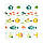 Дитячий розвиваючий двосторонній складний термокилимок ігровий  Карта світу і Друзі рибки 180х150x1 см з сумкою (8963), фото 5