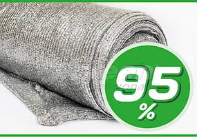 Сітка затінювальна 95% (90г/м2) срібна 3*50м, сітка екран для теплиць, світловідбиваюча сітка