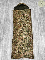 Тактический спальный мешок Оксфорд Cwinning зимний / Военный походный спальник синтепон флис (арт. 13710)