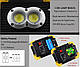 Світлодіодний прожектор акумуляторний 2х18650 "LL-802" 20W Чорно-жовтий, лед ліхтар-повербанк переносний, фото 5