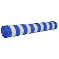 Сітка затіняюча 95% (90гр/м2) біло-синя 4*50м, сітка для накриття альтанок, терас, відкритих майданчикі