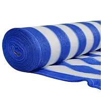 Сітка затіняюча 95% (90гр/м2) біло-синя 3*50м, сітка для дворів і садових ділянок