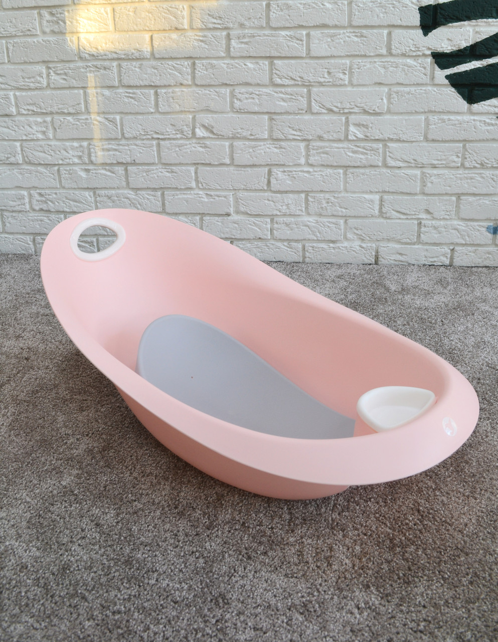 Ванночка дитяча Colibro Spa 86 см з гіркою, Рожевий дим