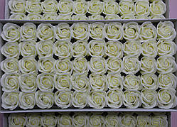 Мильна троянда молочна для створення розкішних нев'янучих букетів і композицій з мила