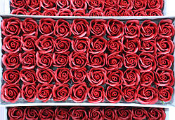 Мильна троянда бордо для створення розкішних нев'янучих букетів і композицій з мила