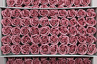 Мыльная роза махагон для создания роскошных неувядающих букетов и композиций из мыла
