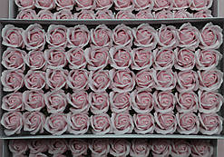 Мильна троянда світло-рожева для створення розкішних нев'янучих букетів і композицій з мила