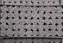 Мильна троянда блідо-рожева для створення розкішних нев'янучих букетів і композицій з мила