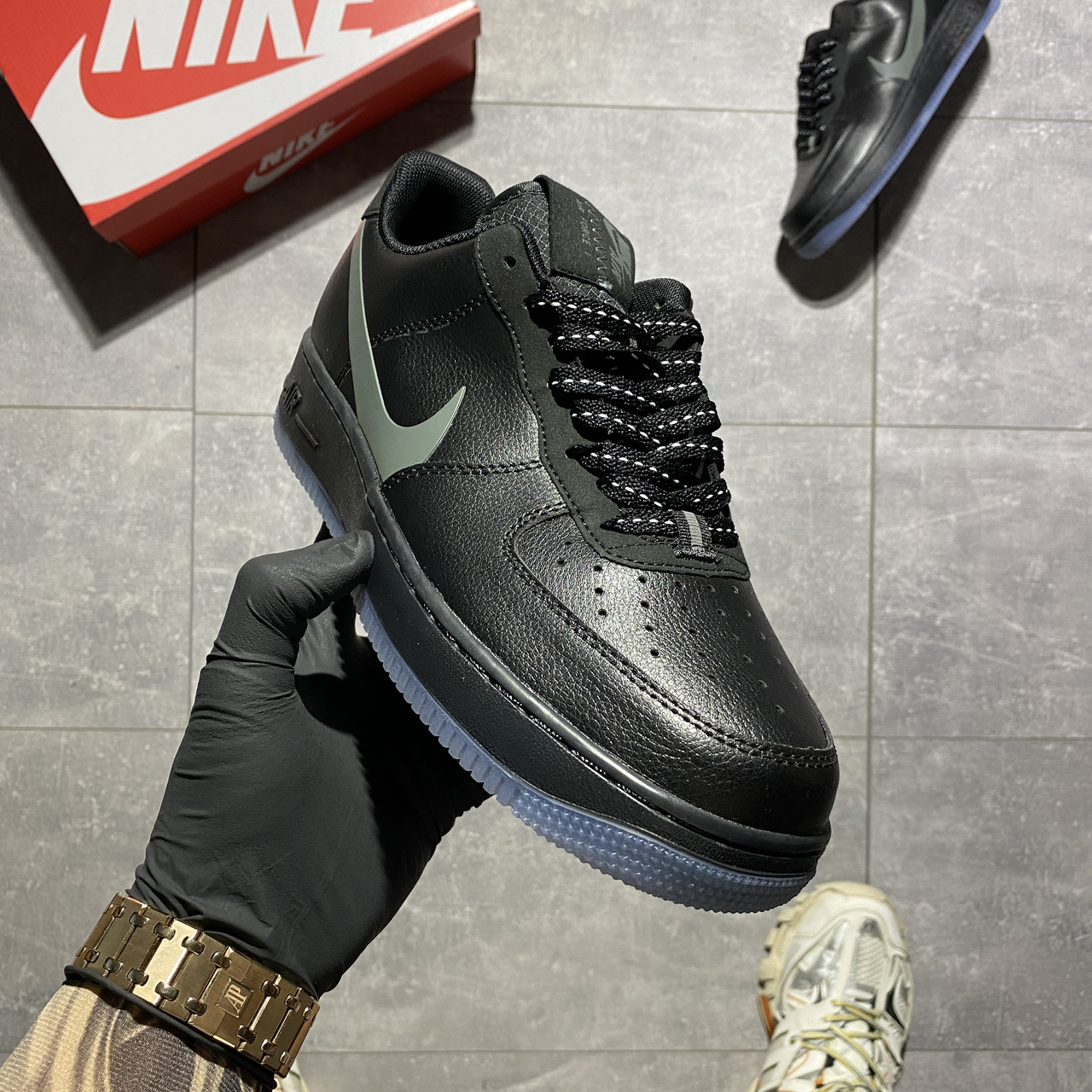 Nike Air Force 1 07 Low Black Grey Swoosh 1 ID 1763678084 1640 Prom.ua