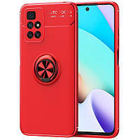 Чохол TPU Ring для Xiaomi Redmi Note 11 4G бампер протиударний з кільцем Red