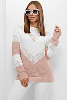 Женский вязаный свитер ажурная вязка Много расцветок Размер универсальный 44-52
