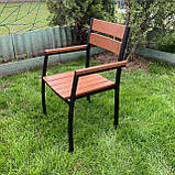 Комплект меблів для літніх кафе "Брістоль" стіл (160*80) + 4 стільці + лавка Венге, фото 3