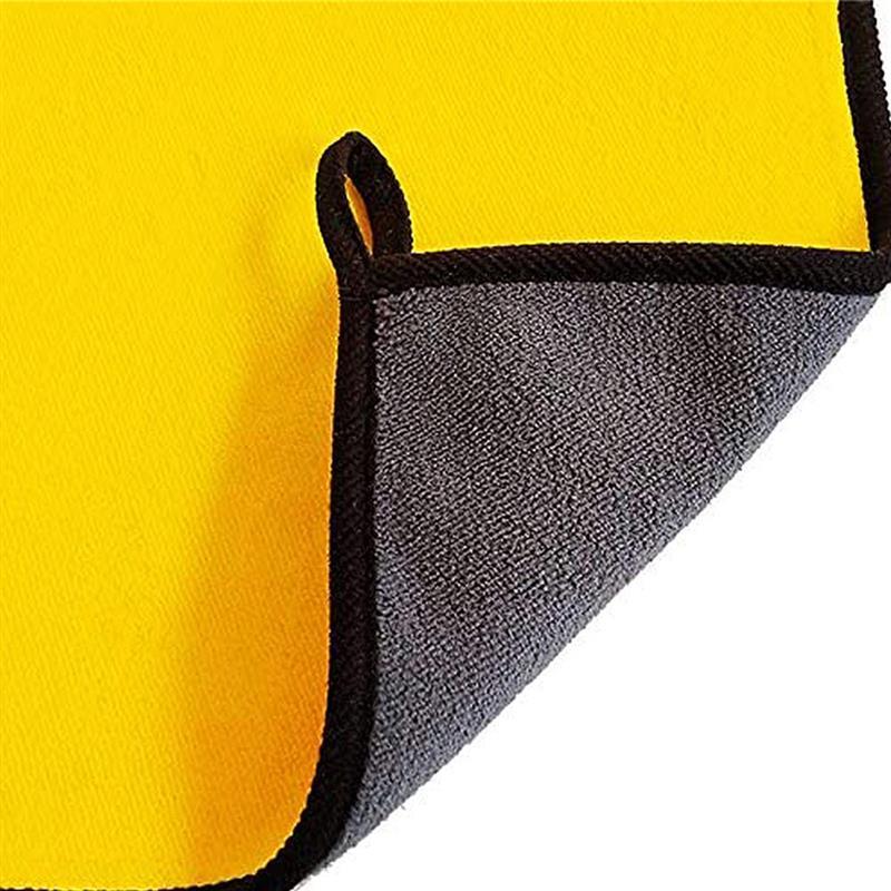 Мікрофібра (авторушник) ColorWay автомобільна універсальна Extra Dry 800gsm 50х60 см жовто-сірий (CW-5608), фото 1