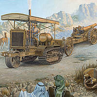 Roden 814 Артиллерийский трактор Holt 75 с гаубицей BL 8-inch (1917 год) Сборная Пластиковая Модель 1:35