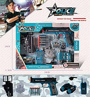 Дитячий набір поліцейського для хлопчика з рацією і пістолетом 558-251, 5 патронів на присоску, аксесуари