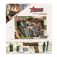 Військовий набір іграшковий 558-154 "Military", пістолет, 5 м'яких патронів, аксесуари