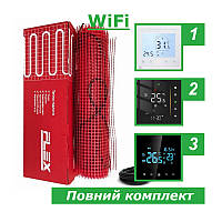 2 м² - Теплый пол под плитку Flex EHM-175 нагревательный мат 350W + программируемый c WiFi терморегулятор