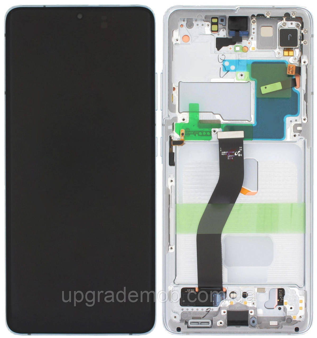 Дисплей модуль тачскрин Samsung G998 Galaxy S21 Ultra чорний Amoled оригінал сервісне паковання з рамкою
