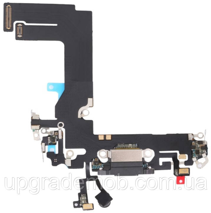 Шлейф iPhone 13 mini з роз'ємом заряджання з мікрофонами чорний Midnight