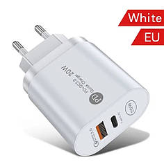Зарядний пристрій для смачних пристроїв, з Type C PD + USB 3.0 портами, Немає швидкого заряджання!!