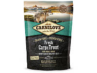 Сухой корм для взрослых собак всех пород Carnilove Fresh Carp & Trout 1,5 кг (рыба)