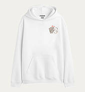 Худі парні з прикольним принтом "Peachcat Love Персик і Гома", фото 3