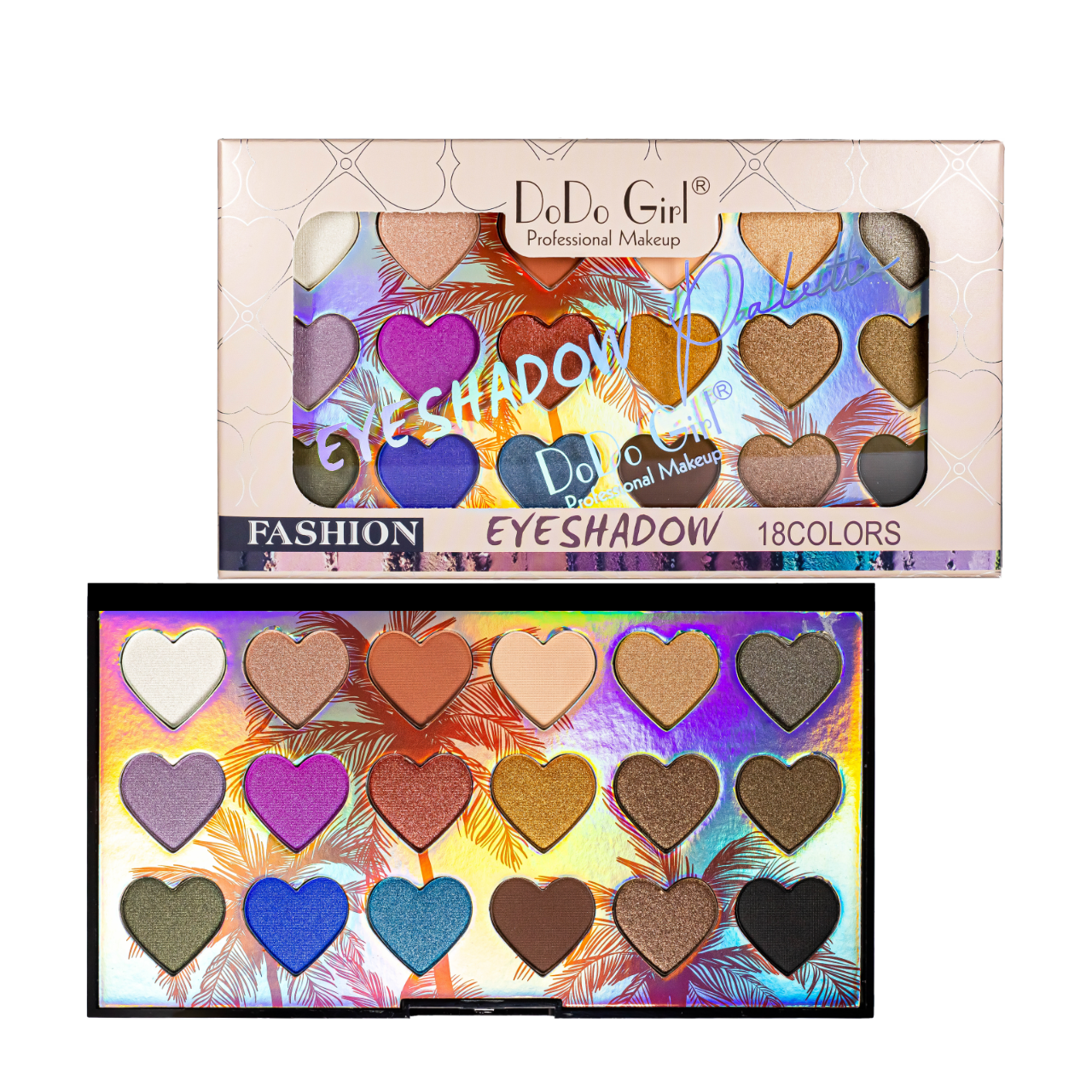 Палетка тіней для повік DoDo Girl Fashion Eyeshadow 18 кольорів