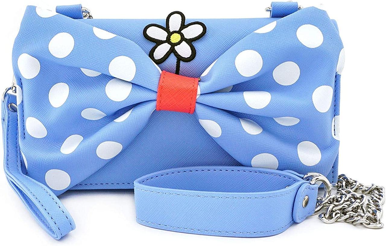 Жіноча сумка Mickey Mouse Loungefly - Minnie Polka Dot Blue-White-Red Faux Leather