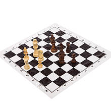 Шахові фігури 301P дерев'яні 8см з полотном PVC для ігор