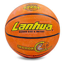 М'яч баскетбол №6 LANHUA S2204 Super soft Indoor помаранчовий
