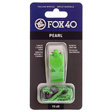 Свисток FOX40-PEARL 90dB суддівський зі шнурком пластик Original