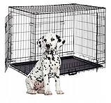 Клітка для собак портативна металева складана AML M/L (76X47X53, фото 8
