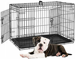 Клітка для собак портативна металева складана AML M/L (76X47X53