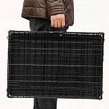 Клітка для собак портативна металева складана AML M/L (76X47X53, фото 9