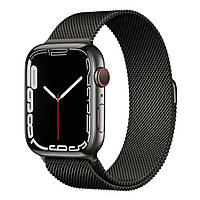 Магнитный ремешок Milanese Loop для Apple Watch Series 8 45 mm | HMU | черный