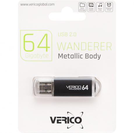 Флешка Verico USB 64Gb Wanderer Black 600739 MZOPT