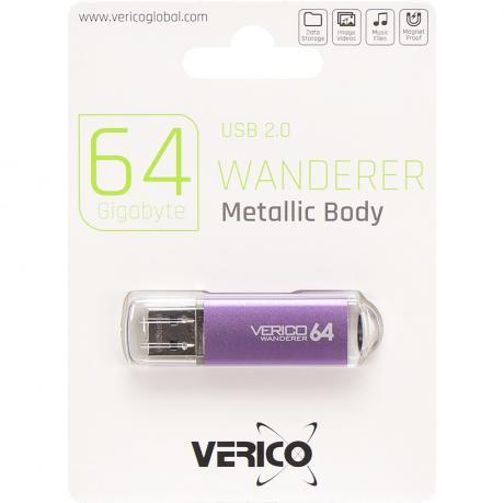 Флешка Verico USB 64Gb Wanderer Purple 600760 MZOPT