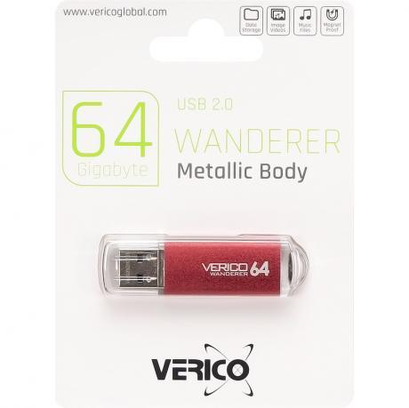 Флешка Verico USB 64Gb Wanderer Red 600777 MZOPT