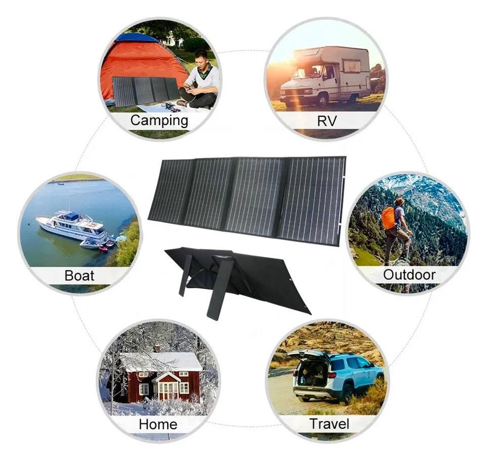 Портативна сонячна панель з usb ANSUN 120 Вт сонячний зарядний пристрій, фото 1