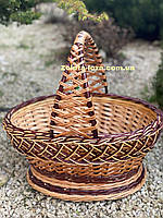 Корзина плетена з лози пасхальна. Арт:4057